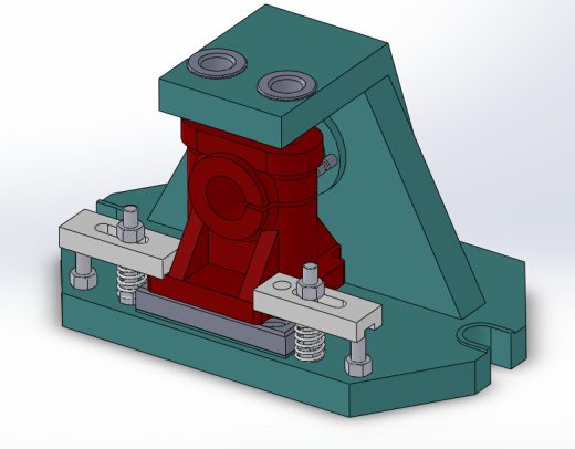 摇臂轴座加工工艺及钻2-Φ10.5孔夹具设计【含三维SolidWorks】缩略图